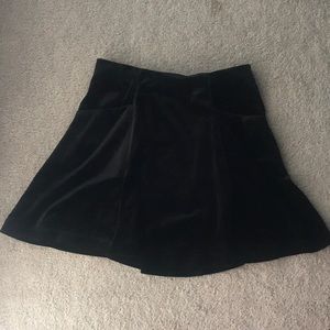 Black velvet skirt